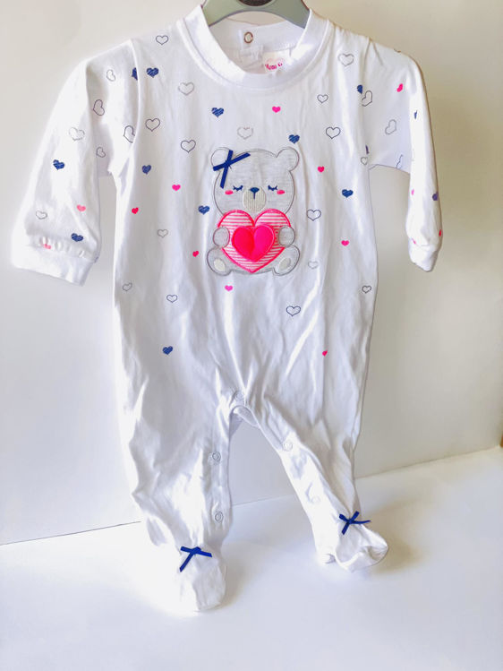 Picture of XW99194- GIRLS COTTON LONG SLEEVE GROWS/SLEEPSUIT/ONESIE